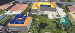 Schéma implantation projet global solaire photovoltaïque Maison Aix en Provence  